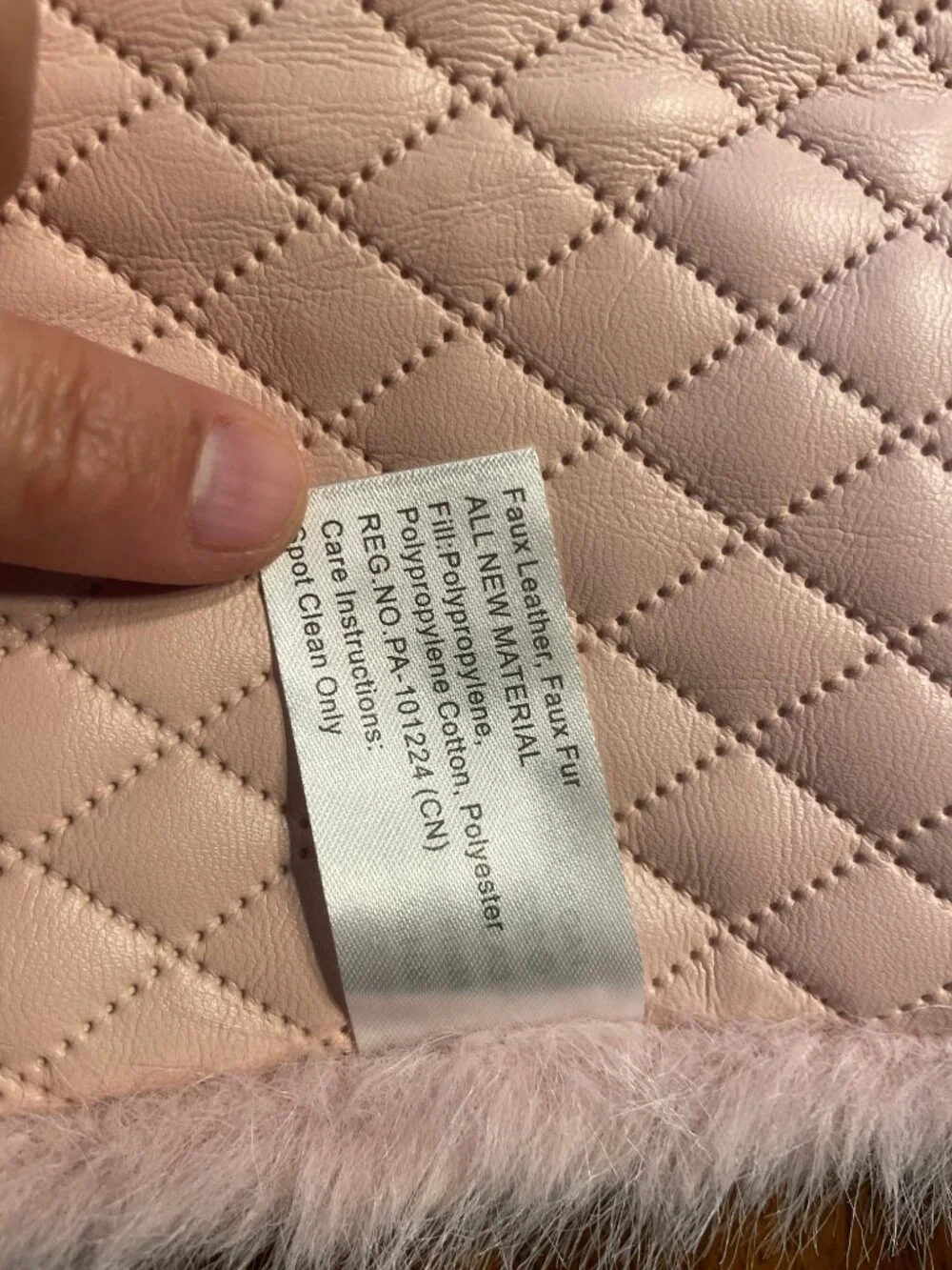 FAO Schwarz Baby Doll Pink Fuzzy Faux FurPad Diaper Bag/Changing Pad